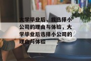 大学毕业后，我选择小公司的理由与体验，大学毕业后选择小公司的理由与体验