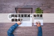 网站流量骤减，如何重振雄风？