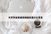 大学毕业就被安排相亲是什么意思