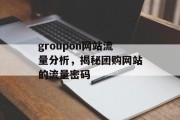 groupon网站流量分析，揭秘团购网站的流量密码