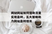 揭秘网站如何借助流量实现盈利，五大策略助力网站盈利增长