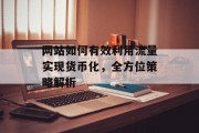 网站如何有效利用流量实现货币化，全方位策略解析