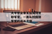 大学毕业参军后如何考取军官，一条从校园到军营的成长之路
