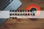 云网站流量优化策略，提升网站访问速度与用户体验