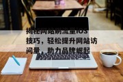 揭秘网站刷流量iOS技巧，轻松提升网站访问量，助力品牌崛起