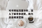 对手网站流量分析，深入了解竞争态势，助力企业精准营销