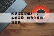 网站流量显示APP，实时监控，助力企业精准营销