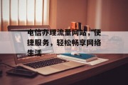 电信办理流量网站，便捷服务，轻松畅享网络生活