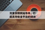 流量获取网站布局，打造高效吸金平台的秘诀