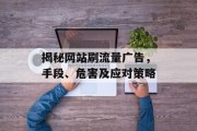 揭秘网站刷流量广告，手段、危害及应对策略
