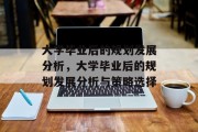 大学毕业后的规划发展分析，大学毕业后的规划发展分析与策略选择
