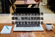 网站自然搜索流量提升策略，如何让你的网站在搜索引擎中脱颖而出