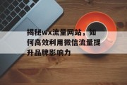 揭秘wx流量网站，如何高效利用微信流量提升品牌影响力