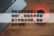 印尼大学毕业后工作好找吗？，印尼大学毕业后工作情况分析，就业前景如何？