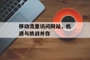 移动流量访问网站，机遇与挑战并存