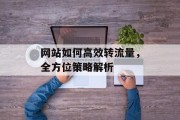 网站如何高效转流量，全方位策略解析