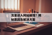 流量进入网站缓慢？揭秘原因及解决方案