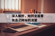 深入解析，如何全面看待自己网站的流量