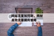 网站流量如何刷，揭秘高效流量提升策略