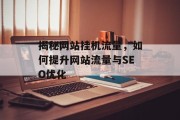 揭秘网站挂机流量，如何提升网站流量与SEO优化