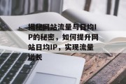 揭秘网站流量与日均IP的秘密，如何提升网站日均IP，实现流量增长