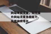 网站承载流量，如何提升网站流量承载能力，实现持续增长