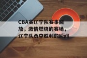 CBA赛辽宁队赛事回放，激情燃烧的赛场，辽宁队勇夺胜利的瞬间