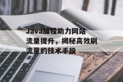 Java编程助力网站流量提升，揭秘高效刷流量的技术手段