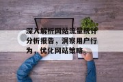深入解析网站流量统计分析报告，洞察用户行为，优化网站策略