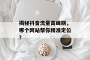 揭秘抖音流量高峰期，哪个网站帮你精准定位？