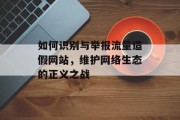 如何识别与举报流量造假网站，维护网络生态的正义之战