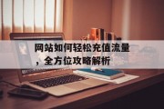 网站如何轻松充值流量，全方位攻略解析