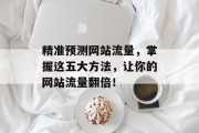 精准预测网站流量，掌握这五大方法，让你的网站流量翻倍！