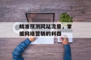 精准预测网站流量，掌握网络营销的利器