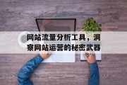 网站流量分析工具，洞察网站运营的秘密武器