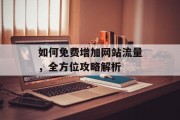 如何免费增加网站流量，全方位攻略解析