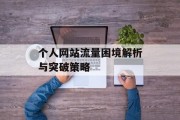 个人网站流量困境解析与突破策略