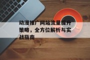 动漫推广网站流量提升策略，全方位解析与实战指南