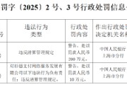 杉德支付被罚200万元：违反清算管理规定