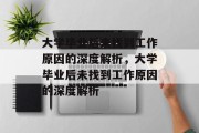大学毕业后未找到工作原因的深度解析，大学毕业后未找到工作原因的深度解析