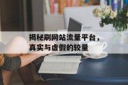 揭秘刷网站流量平台，真实与虚假的较量