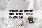 店铺流量提升全店动销策略—以数据分析为驱动的营销创新
