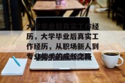 大学毕业后真实工作经历，大学毕业后真实工作经历，从职场新人到专业能手的成长之路