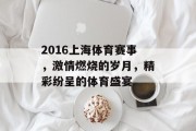 2016上海体育赛事，激情燃烧的岁月，精彩纷呈的体育盛宴
