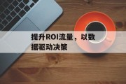 提升ROI流量，以数据驱动决策