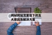 揭秘网站流量低下的五大原因及解决方案