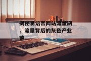 揭秘易语言网站流量刷，流量背后的灰色产业链