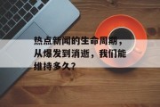 热点新闻的生命周期，从爆发到消逝，我们能维持多久？