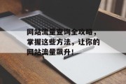 网站流量查询全攻略，掌握这些方法，让你的网站流量飙升！