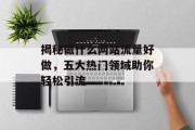 揭秘做什么网站流量好做，五大热门领域助你轻松引流